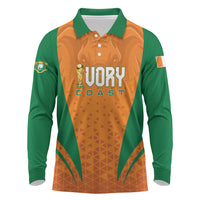 Custom Ivory Coast 2026 World Football Long Sleeve Polo Shirt Elephants Go Champions