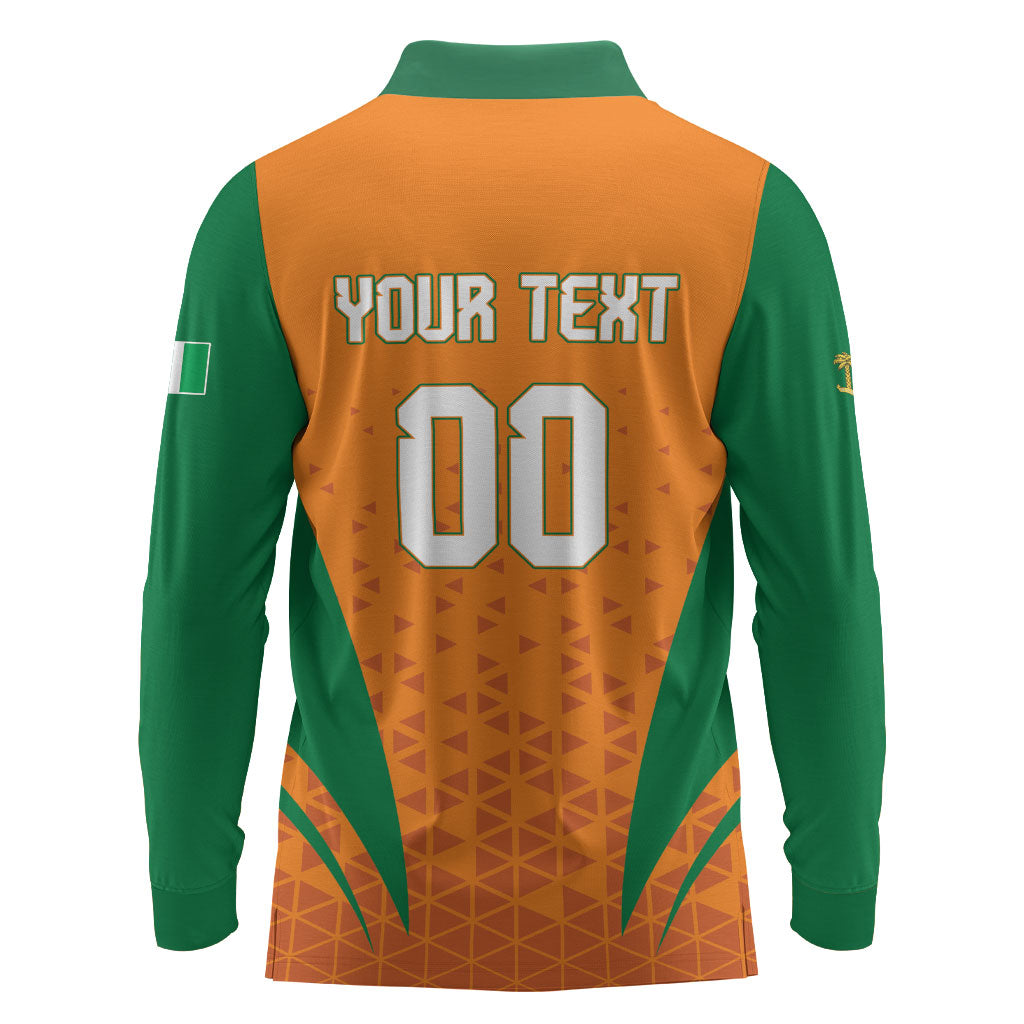 Custom Ivory Coast 2026 World Football Long Sleeve Polo Shirt Elephants Go Champions