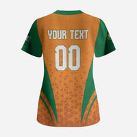 Custom Ivory Coast 2026 World Football Scrub Top Elephants Go Champions