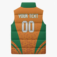 Custom Ivory Coast 2026 World Football Sleeveless Puffer Jacket Elephants Go Champions