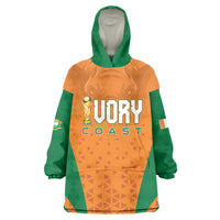 Custom Ivory Coast 2026 World Football Wearable Blanket Hoodie Elephants Go Champions