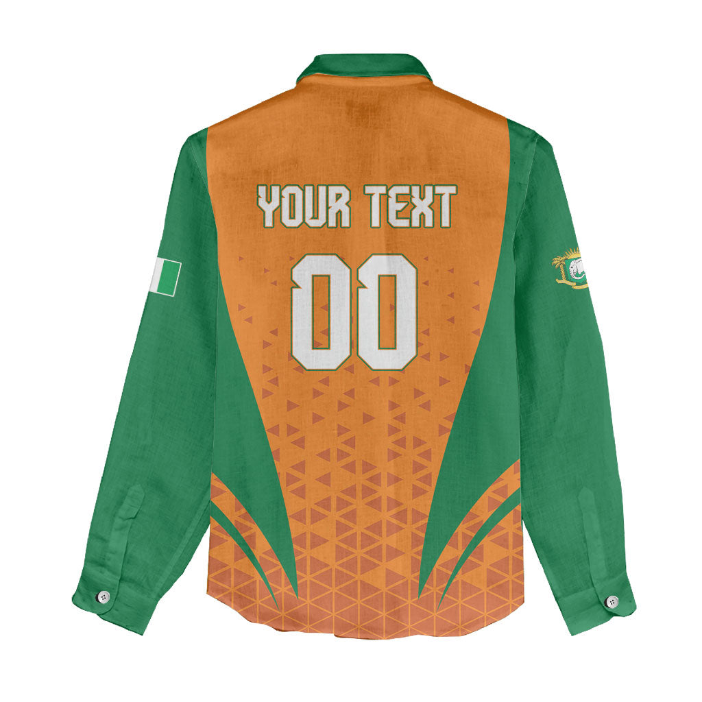 Custom Ivory Coast 2026 World Football Women Casual Shirt Elephants Go Champions