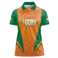 Custom Ivory Coast 2026 World Football Women Polo Shirt Elephants Go Champions