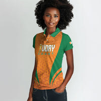 Custom Ivory Coast 2026 World Football Women Polo Shirt Elephants Go Champions
