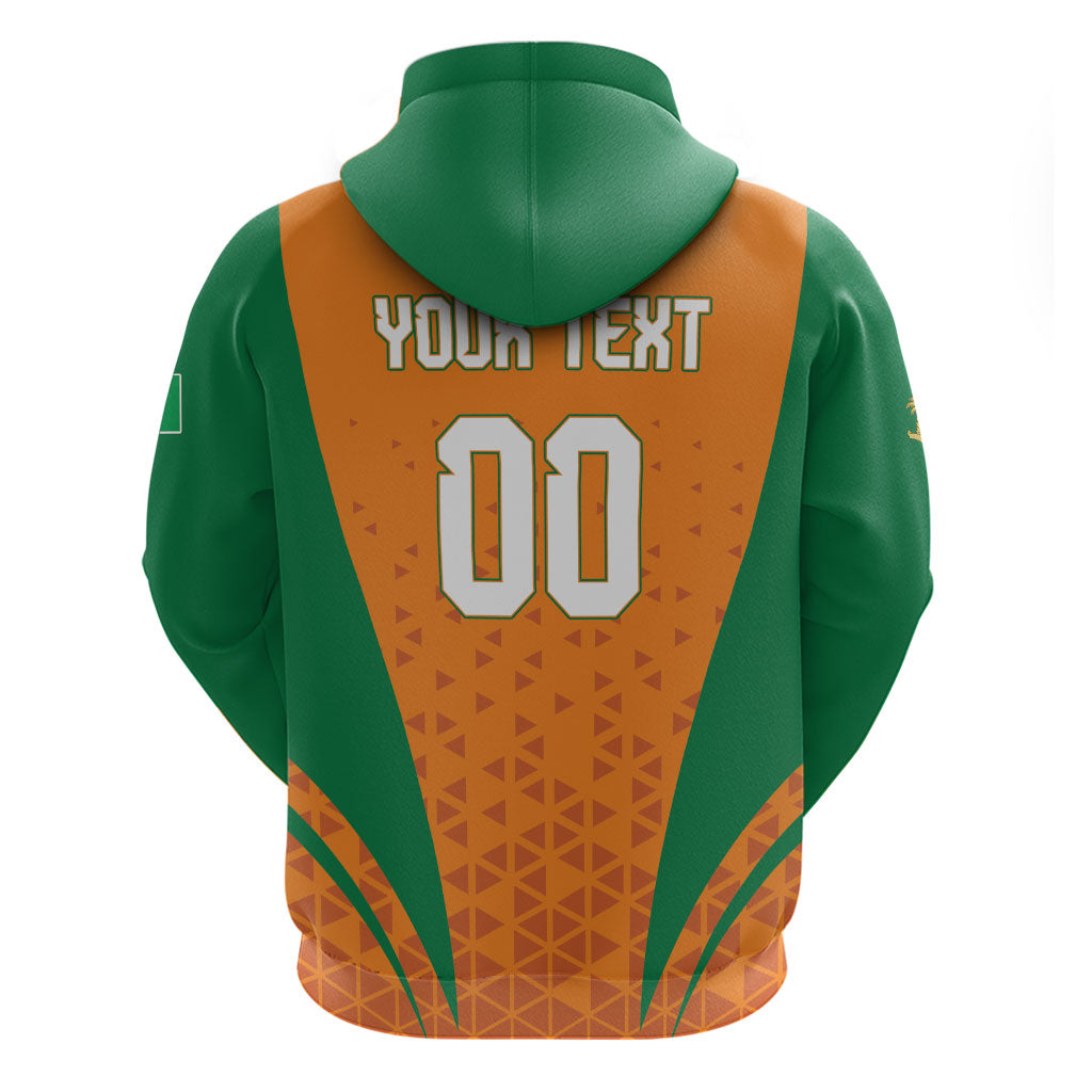 Custom Ivory Coast 2026 World Football Zip Hoodie Elephants Go Champions