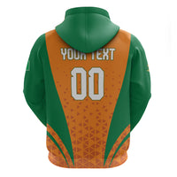 Custom Ivory Coast 2026 World Football Zip Hoodie Elephants Go Champions