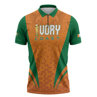 Custom Ivory Coast 2026 World Football Zipper Polo Shirt Elephants Go Champions