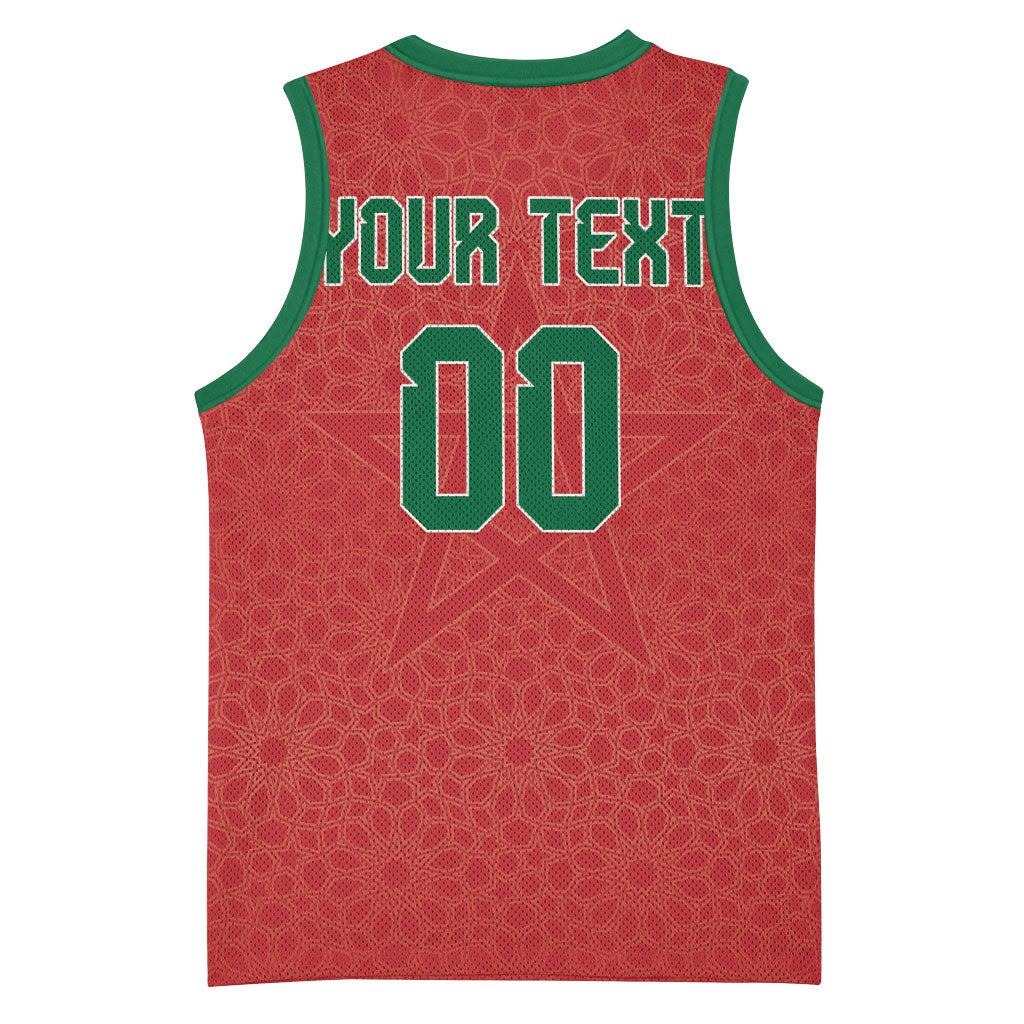 Custom Morocco 2026 World Football Basketball Jersey Atlas Lions Go Champions