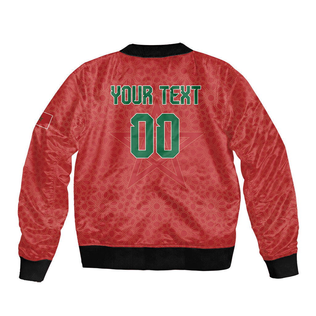 Custom Morocco 2026 World Football Bomber Jacket Atlas Lions Go Champions