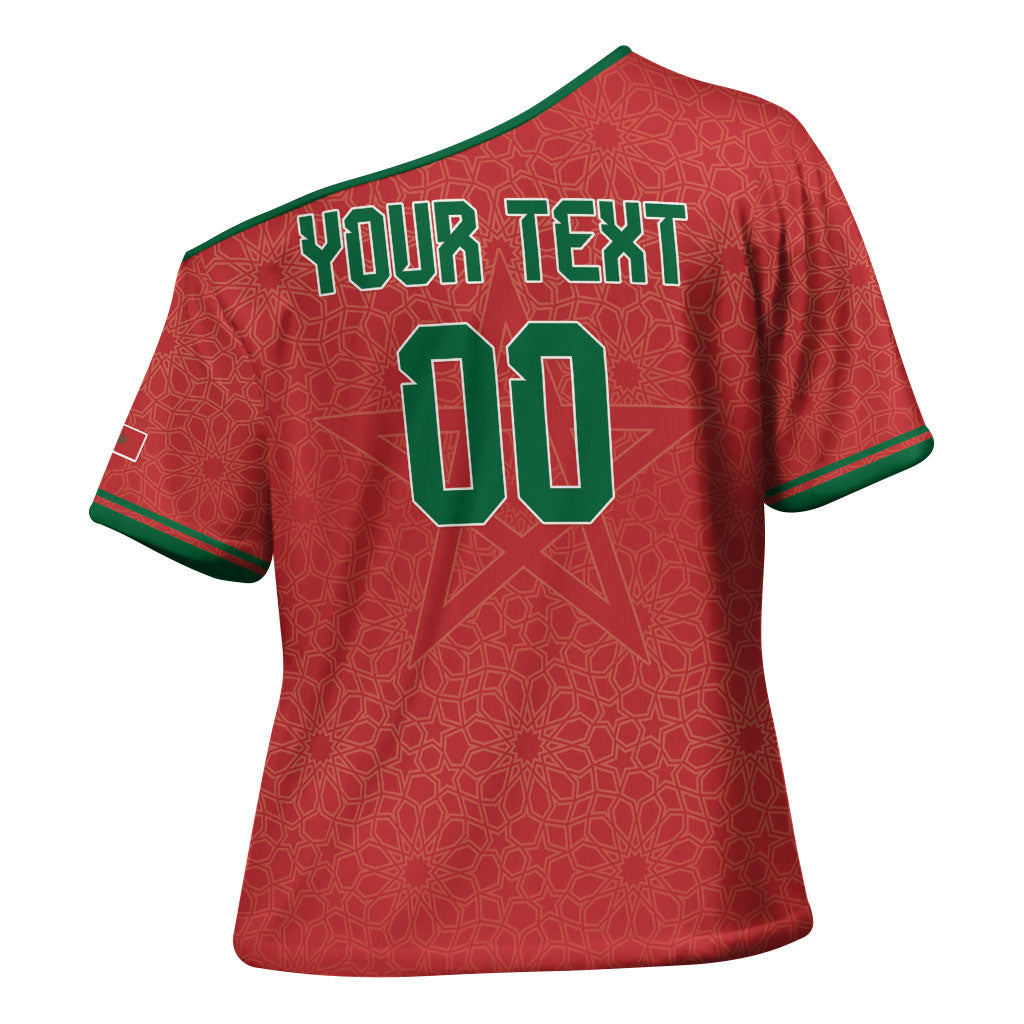 Custom Morocco 2026 World Football Cross Shoulder Shirt Atlas Lions Go Champions