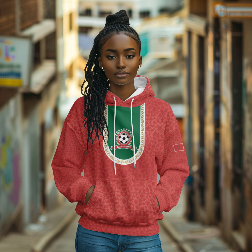 Custom Morocco 2026 World Football Hoodie Atlas Lions Go Champions