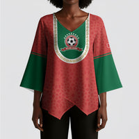 Custom Morocco 2026 World Football Kimono Sleeve Blouse Atlas Lions Go Champions