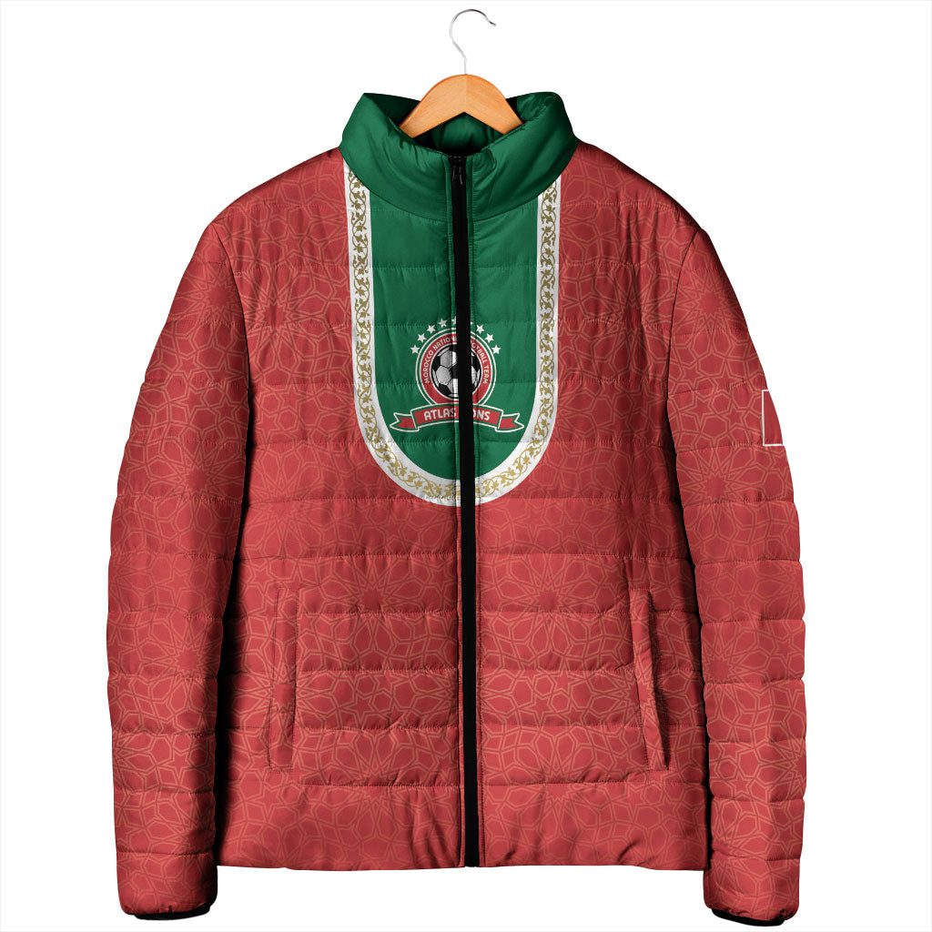 Custom Morocco 2026 World Football Padded Jacket Atlas Lions Go Champions