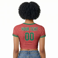 Custom Morocco 2026 World Football Raglan Cropped T shirt Atlas Lions Go Champions