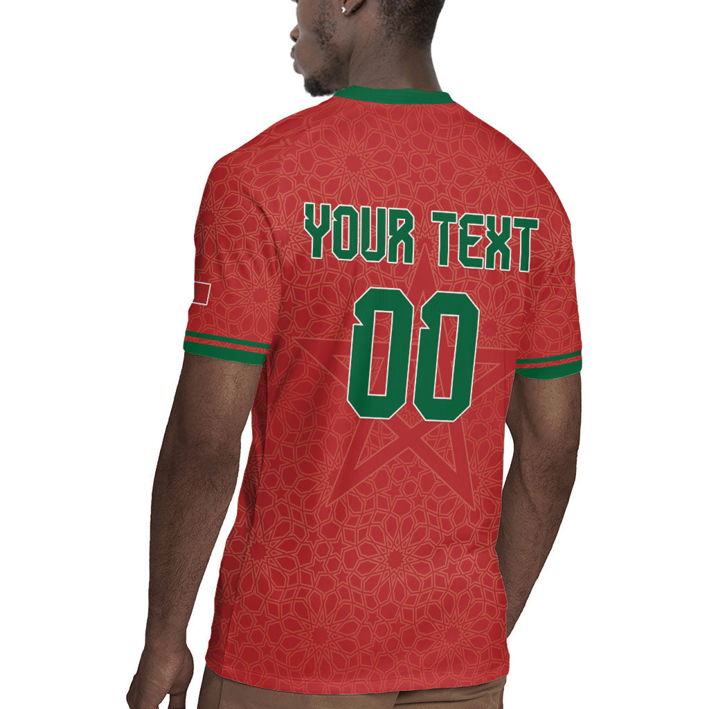 Custom Morocco 2026 World Football Rugby Jersey Atlas Lions Go Champions