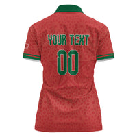 Custom Morocco 2026 World Football Women Polo Shirt Atlas Lions Go Champions