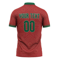 Custom Morocco 2026 World Football Zipper Polo Shirt Atlas Lions Go Champions