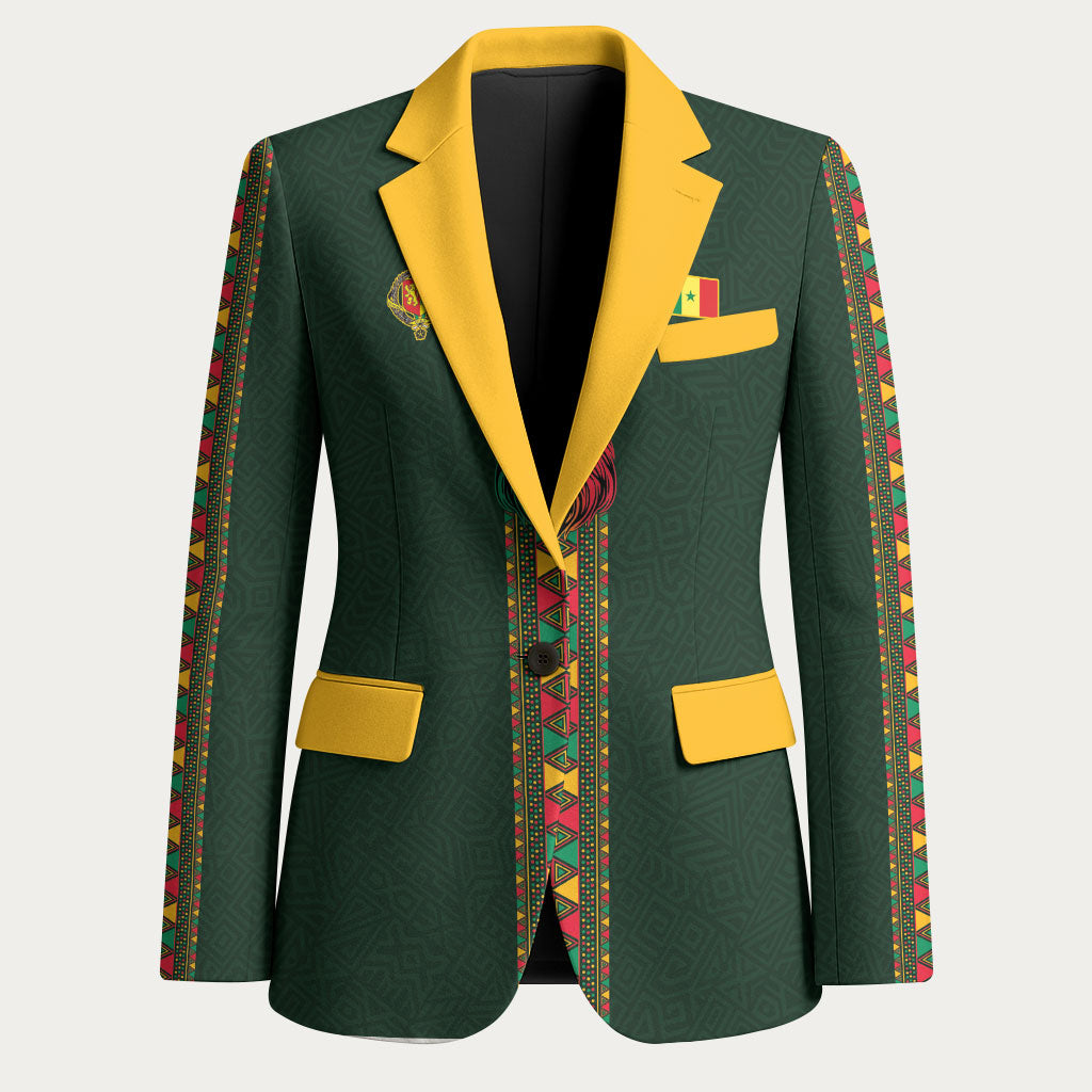 Custom Senegal 2026 World Football Blazer Lions of Teranga Go Champions