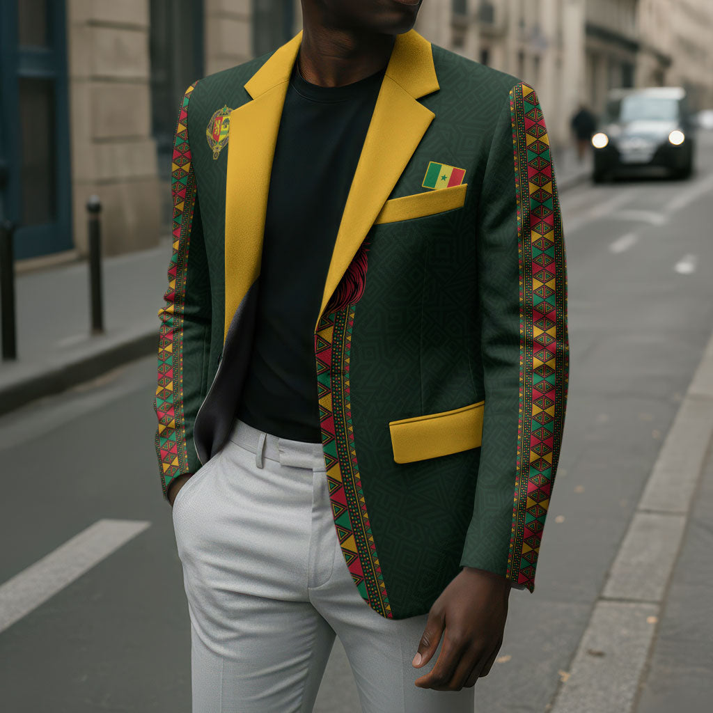 Custom Senegal 2026 World Football Blazer Lions of Teranga Go Champions