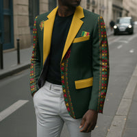 Custom Senegal 2026 World Football Blazer Lions of Teranga Go Champions