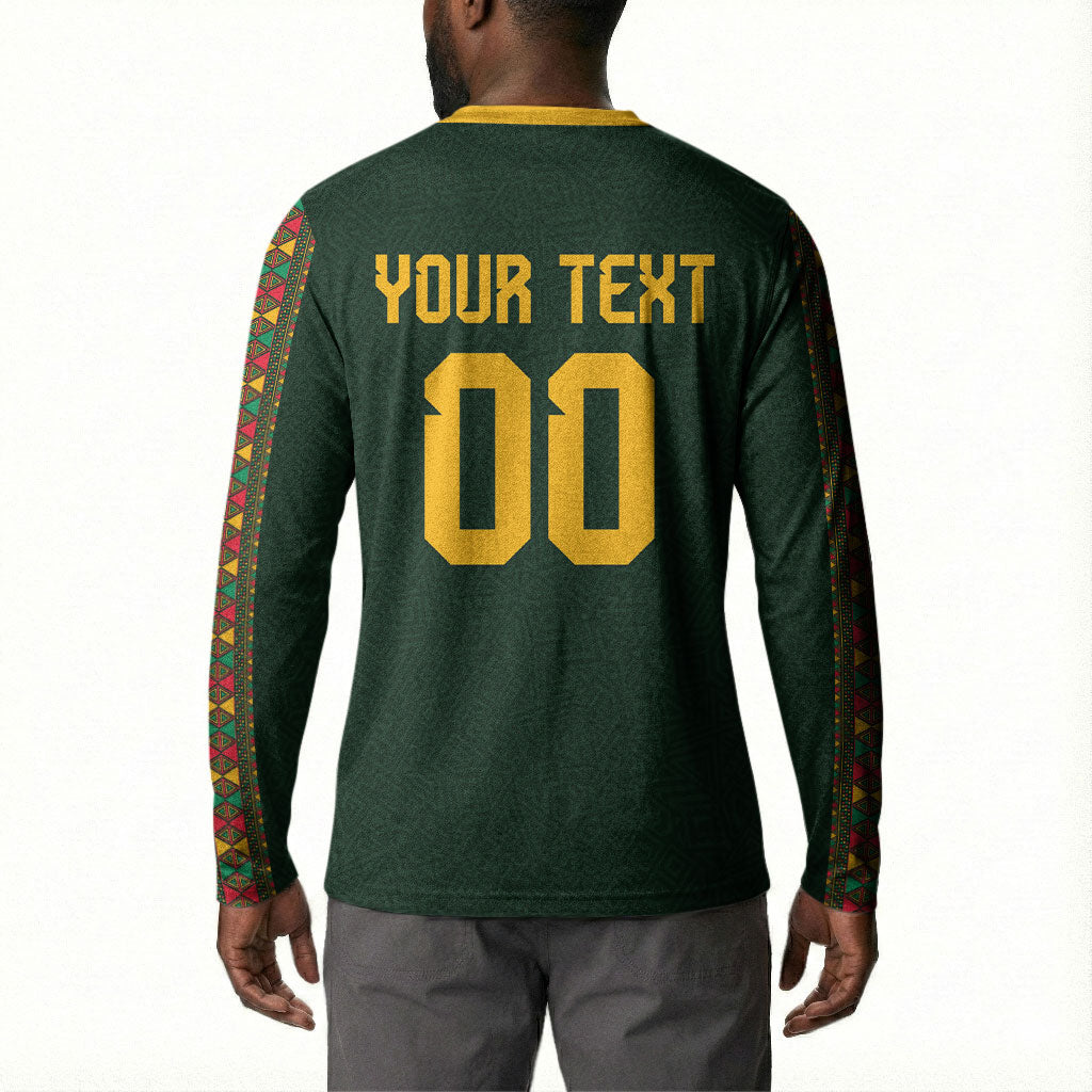 Custom Senegal 2026 World Football Button Sweatshirt Lions of Teranga Go Champions