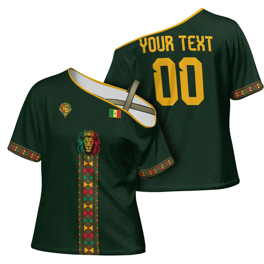 Custom Senegal 2026 World Football Cross Shoulder Shirt Lions of Teranga Go Champions