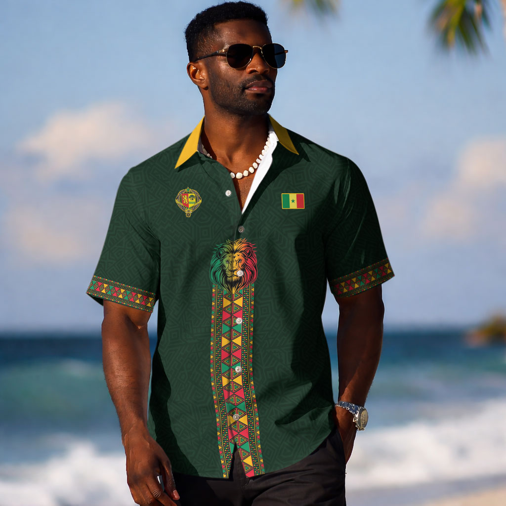 Custom Senegal 2026 World Football Hawaiian Shirt Lions of Teranga Go Champions LT01