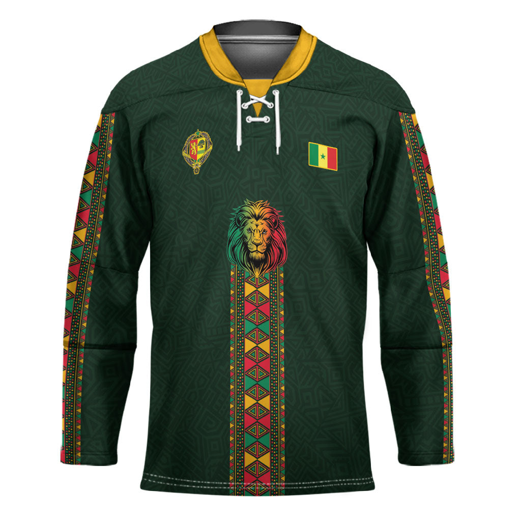 Custom Senegal 2026 World Football Hockey Jersey Lions of Teranga Go Champions