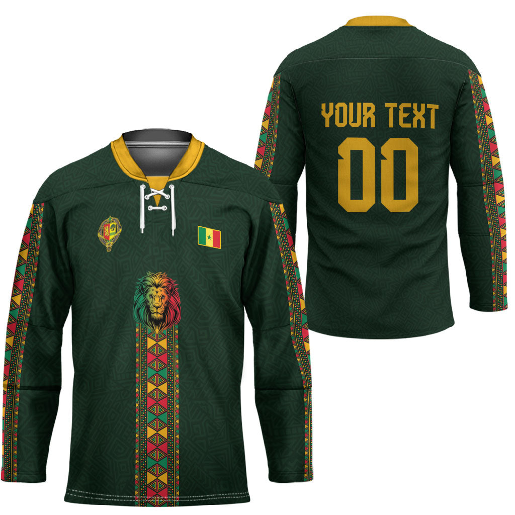 Custom Senegal 2026 World Football Hockey Jersey Lions of Teranga Go Champions