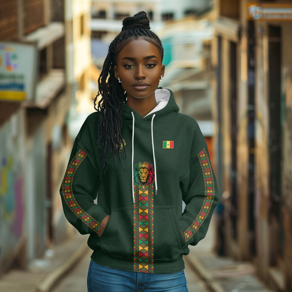 Custom Senegal 2026 World Football Hoodie Lions of Teranga Go Champions