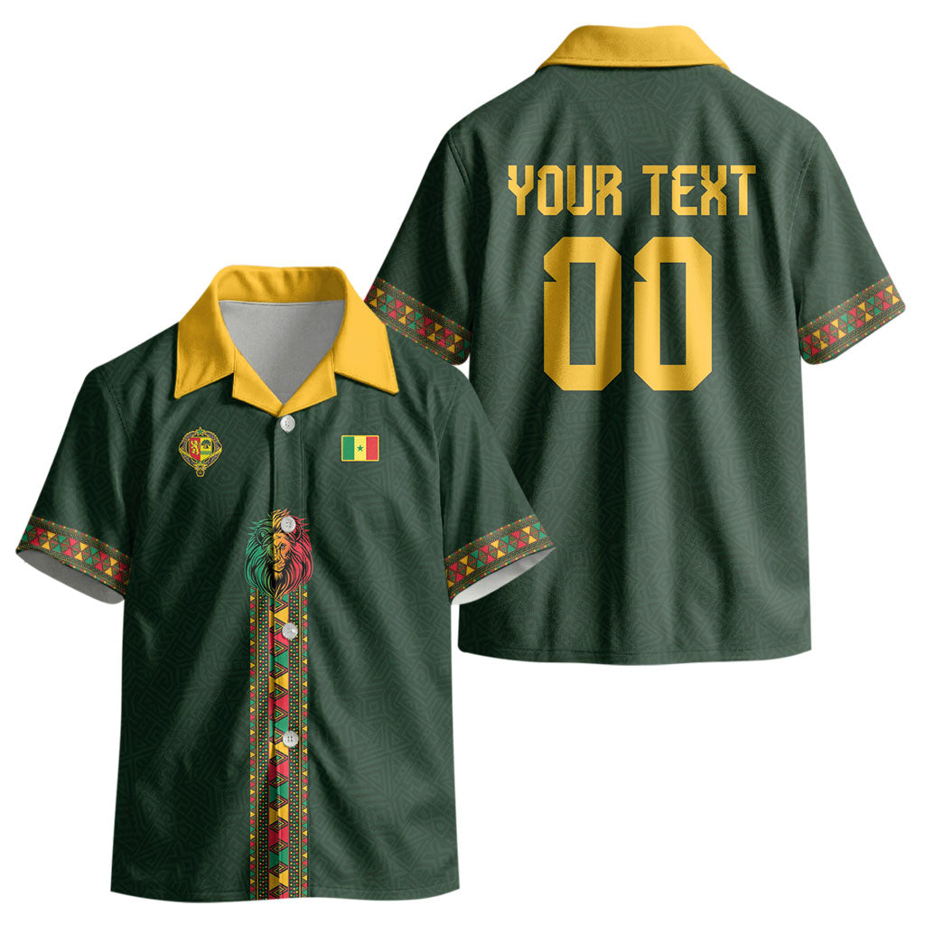 Custom Senegal 2026 World Football Kid Hawaiian Shirt Lions of Teranga Go Champions LT01