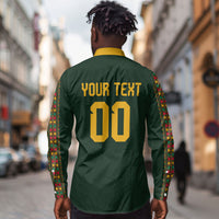 Custom Senegal 2026 World Football Long Sleeve Button Shirt Lions of Teranga Go Champions