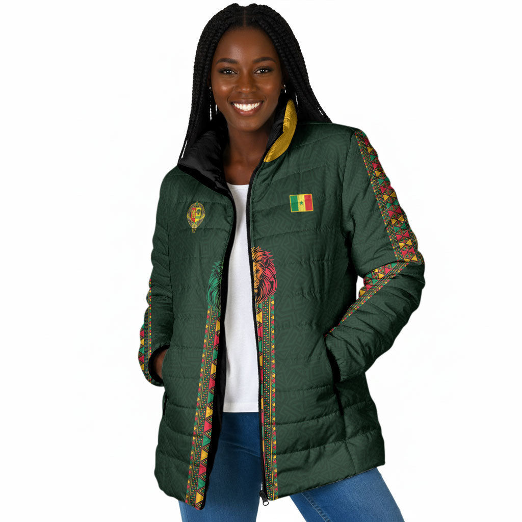 Custom Senegal 2026 World Football Padded Jacket Lions of Teranga Go Champions