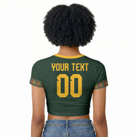 Custom Senegal 2026 World Football Raglan Cropped T shirt Lions of Teranga Go Champions