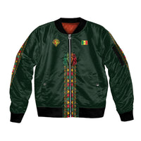 Custom Senegal 2026 World Football Sleeve Zip Bomber Jacket Lions of Teranga Go Champions
