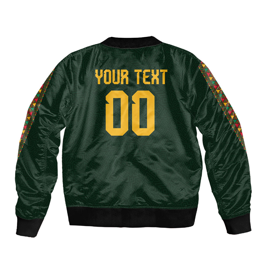Custom Senegal 2026 World Football Sleeve Zip Bomber Jacket Lions of Teranga Go Champions