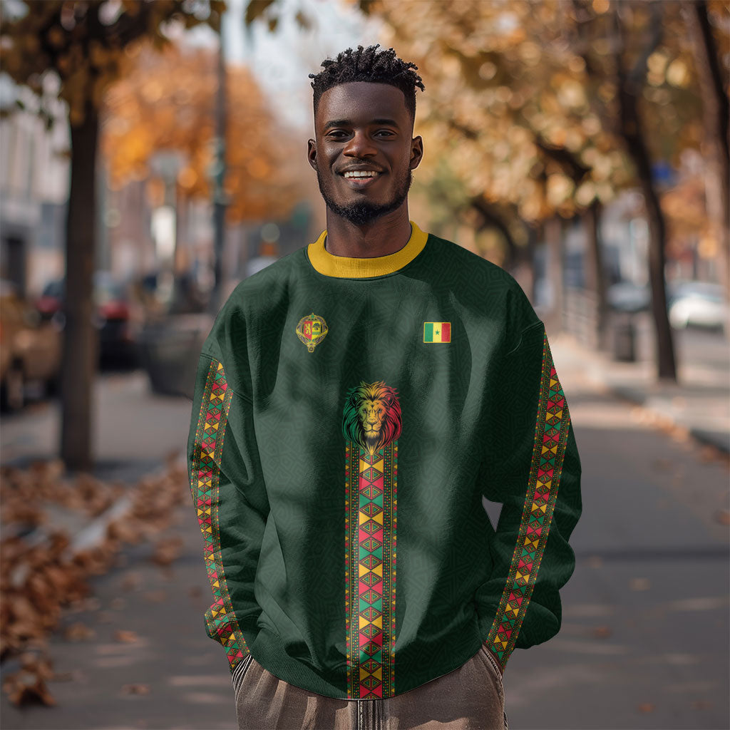 Custom Senegal 2026 World Football Sweatshirt Lions of Teranga Go Champions