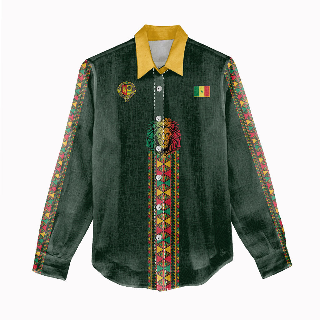 Custom Senegal 2026 World Football Women Casual Shirt Lions of Teranga Go Champions