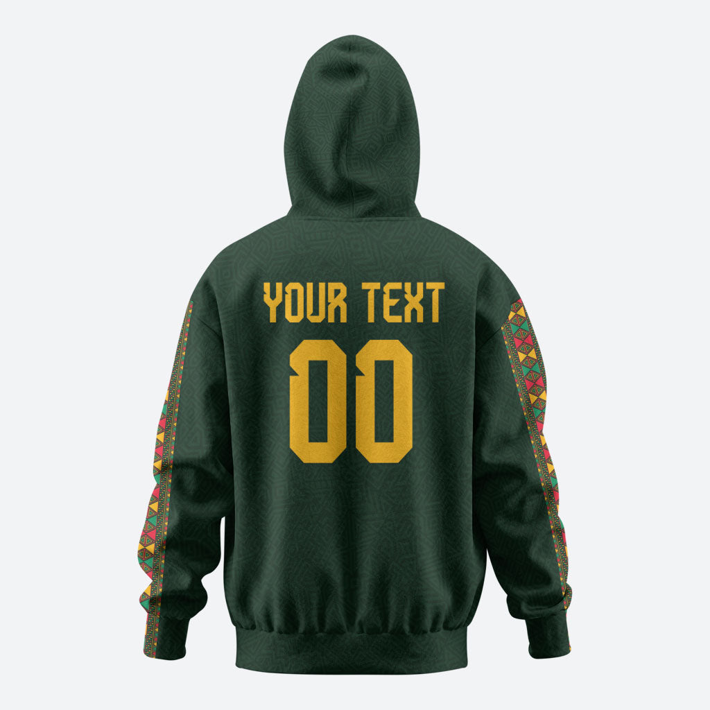 Custom Senegal 2026 World Football Zip Hoodie Lions of Teranga Go Champions