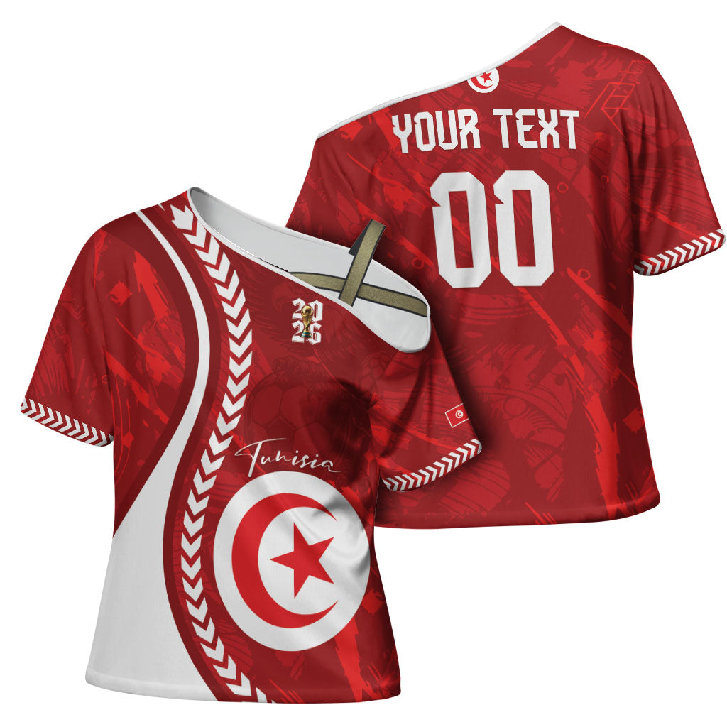 Custom Tunisia 2026 World Football Cross Shoulder Shirt Eagles of Carthage Go Champions