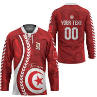 Custom Tunisia 2026 World Football Hockey Jersey Eagles of Carthage Go Champions