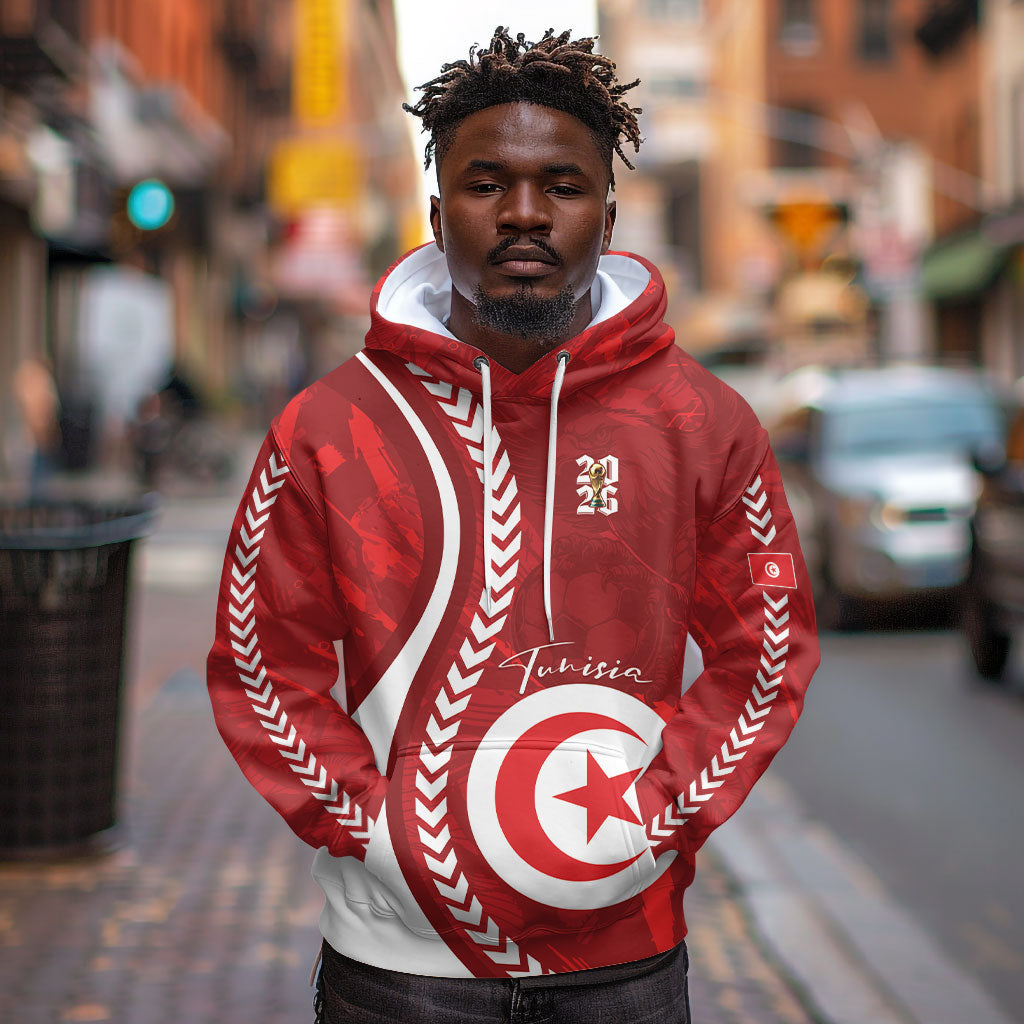 Custom Tunisia 2026 World Football Hoodie Eagles of Carthage Go Champions