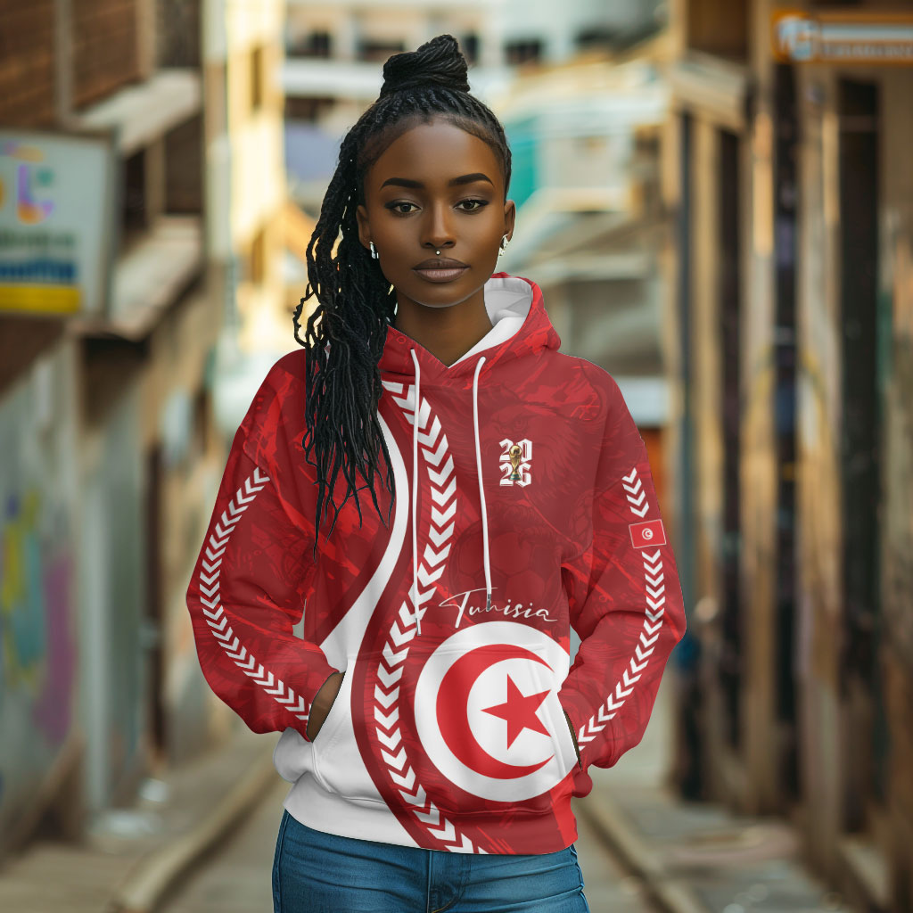 Custom Tunisia 2026 World Football Hoodie Eagles of Carthage Go Champions