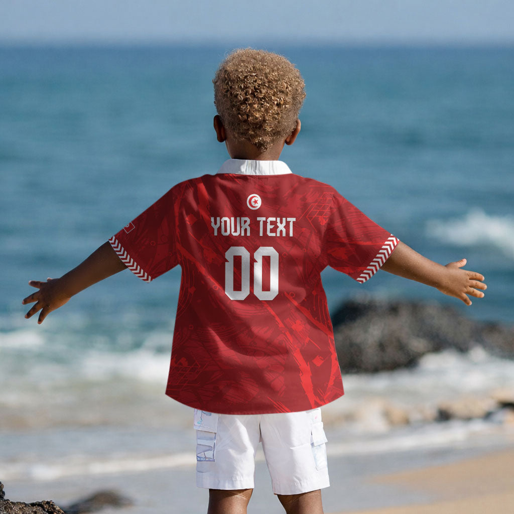 Custom Tunisia 2026 World Football Kid Hawaiian Shirt Eagles of Carthage Go Champions LT01