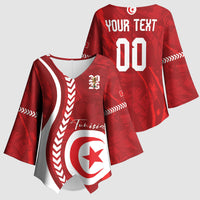 Custom Tunisia 2026 World Football Kimono Sleeve Blouse Eagles of Carthage Go Champions