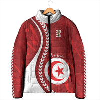 Custom Tunisia 2026 World Football Padded Jacket Eagles of Carthage Go Champions