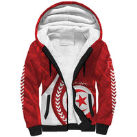 Custom Tunisia 2026 World Football Sherpa Hoodie Eagles of Carthage Go Champions