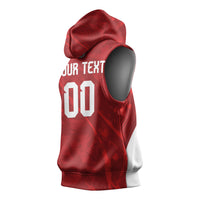 Custom Tunisia 2026 World Football Sleeveless Hoodie Eagles of Carthage Go Champions