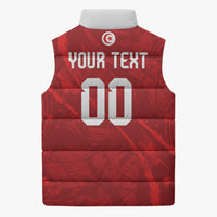 Custom Tunisia 2026 World Football Sleeveless Puffer Jacket Eagles of Carthage Go Champions