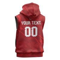 Custom Tunisia 2026 World Football Sleeveless Zip Hoodie Eagles of Carthage Go Champions
